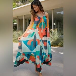 Anthropologie Malika  Limited Edition Multicolor Maxi Dress